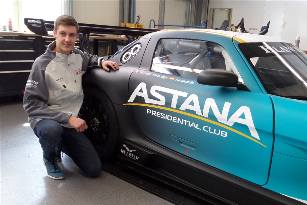 Nicolai Sylvest har fået sit navn på siden af bilen sammen med bl.a. F1-testkøreren Daniel Juncadella